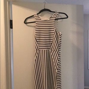black and white striped fab’rik dress